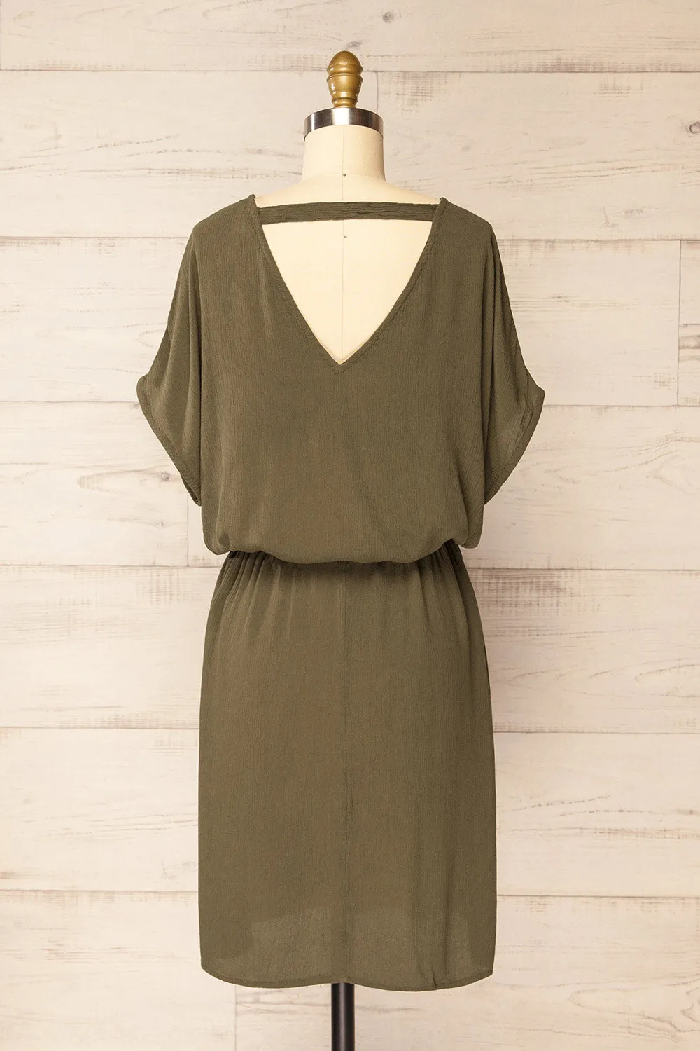 Ababa Khaki | Oversized Short Dress