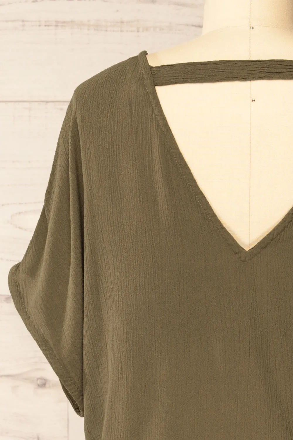 Ababa Khaki | Oversized Short Dress