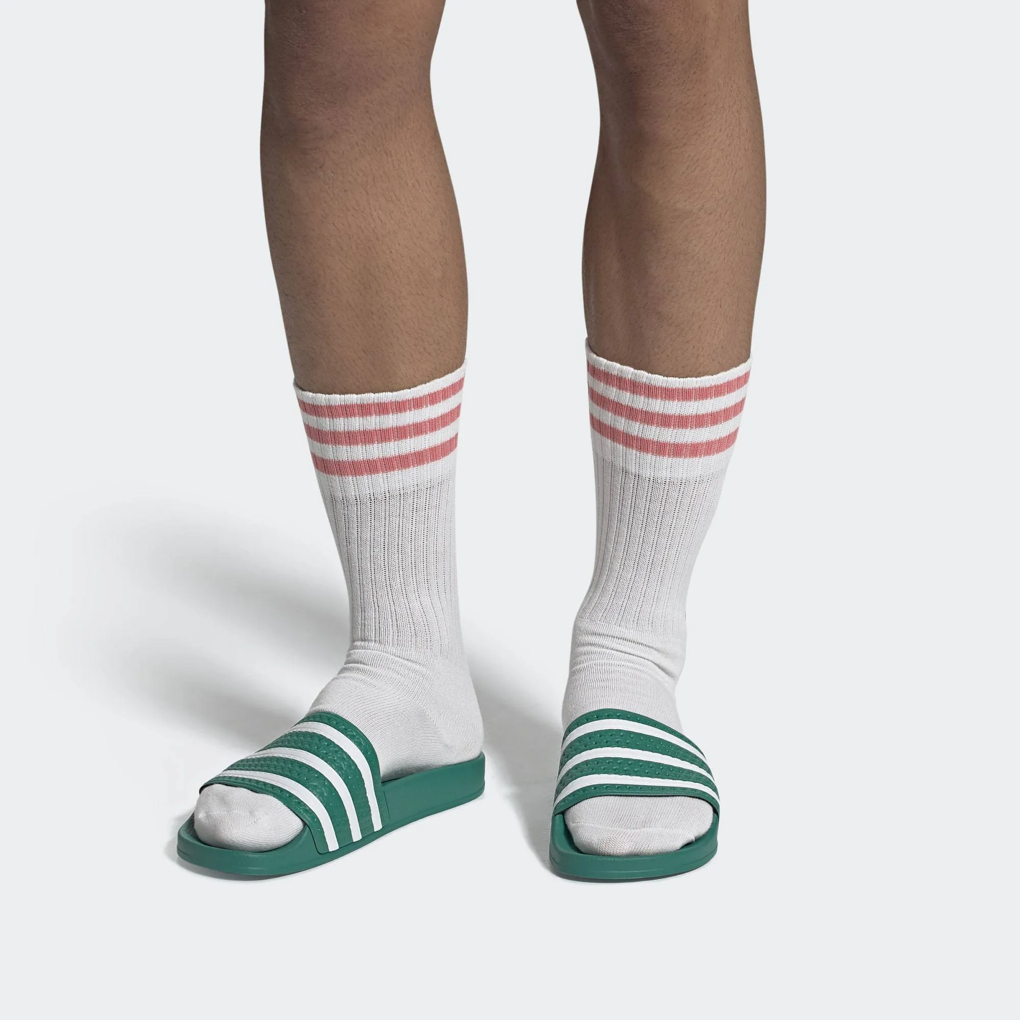 ADILETTE SLIDES GLORY GREEN / CLOUD WHITE / GLORY GREEN