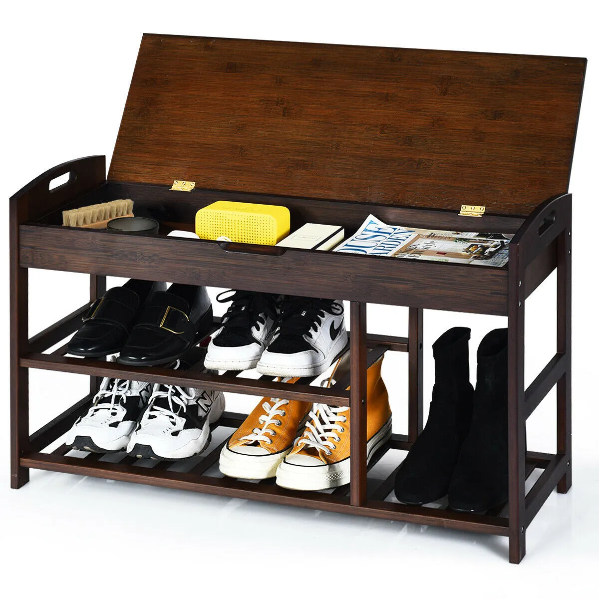 Bamboo Boot Storage Bench