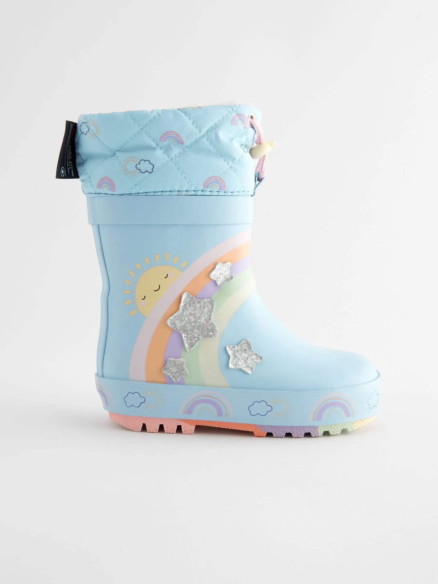 Blue Rainbow Cuff Wellies