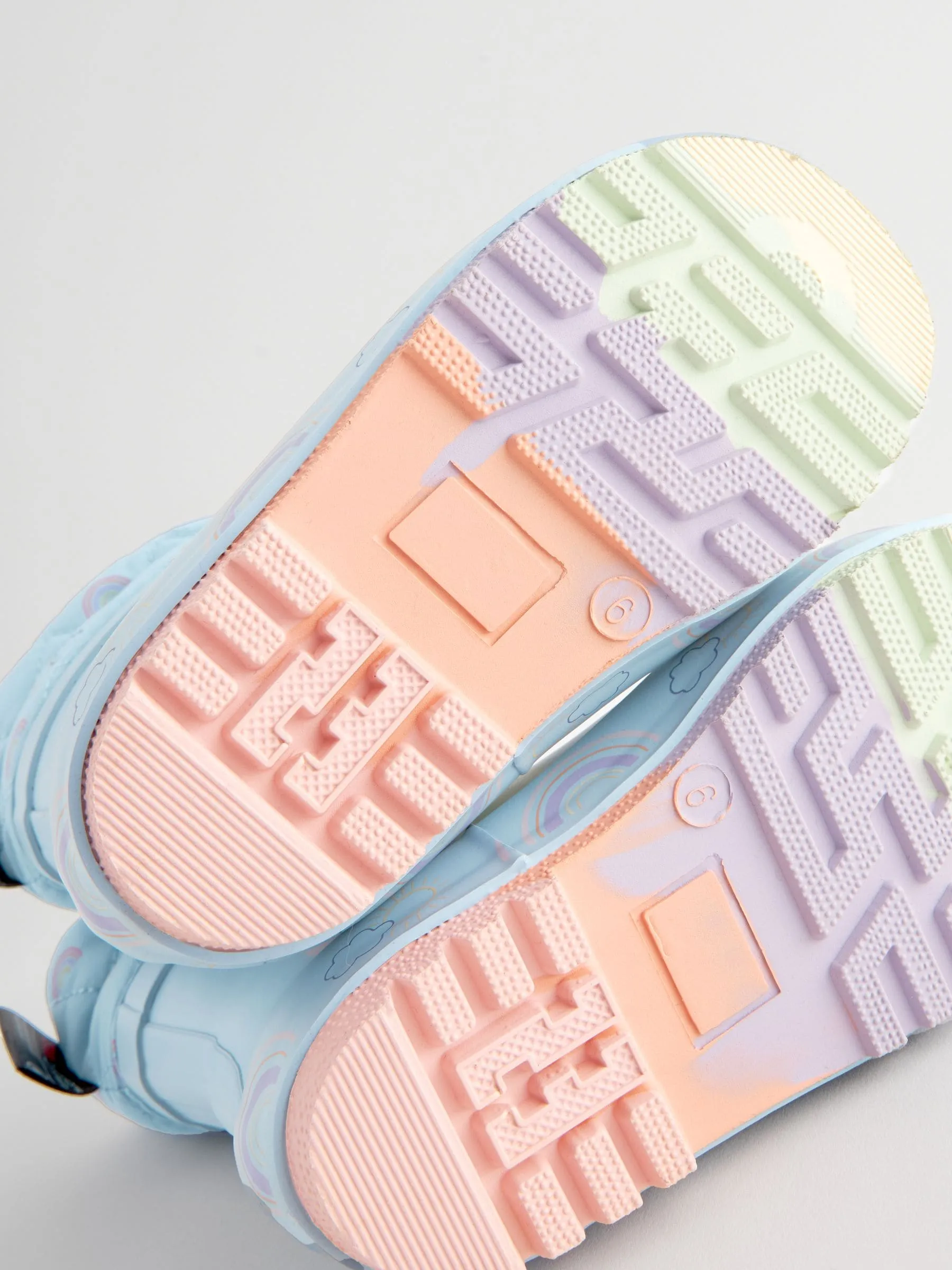 Blue Rainbow Cuff Wellies