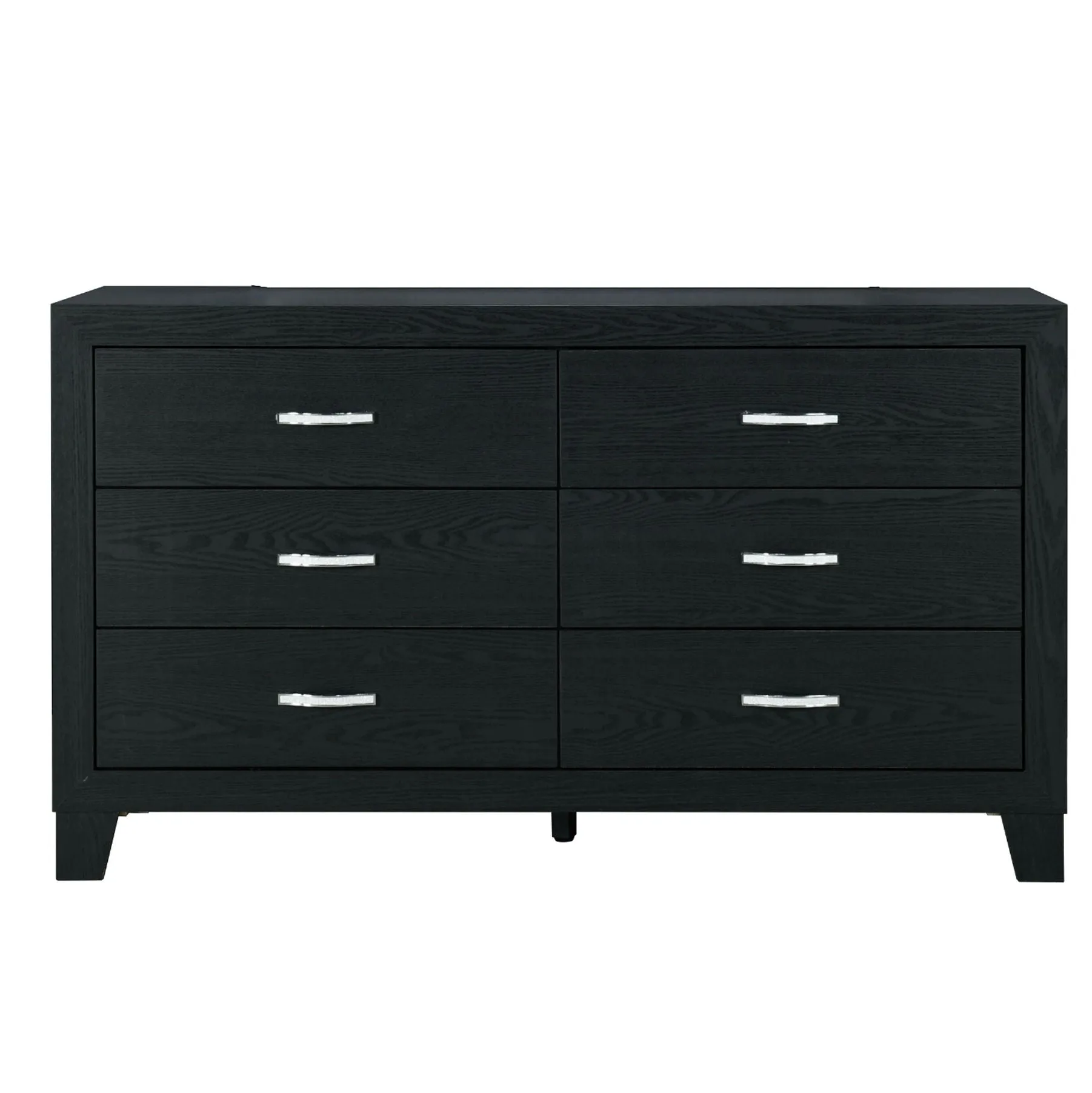 Carlos - 5 Pieces Queen Bedroom Set, Modern Design - Black by Couch.com