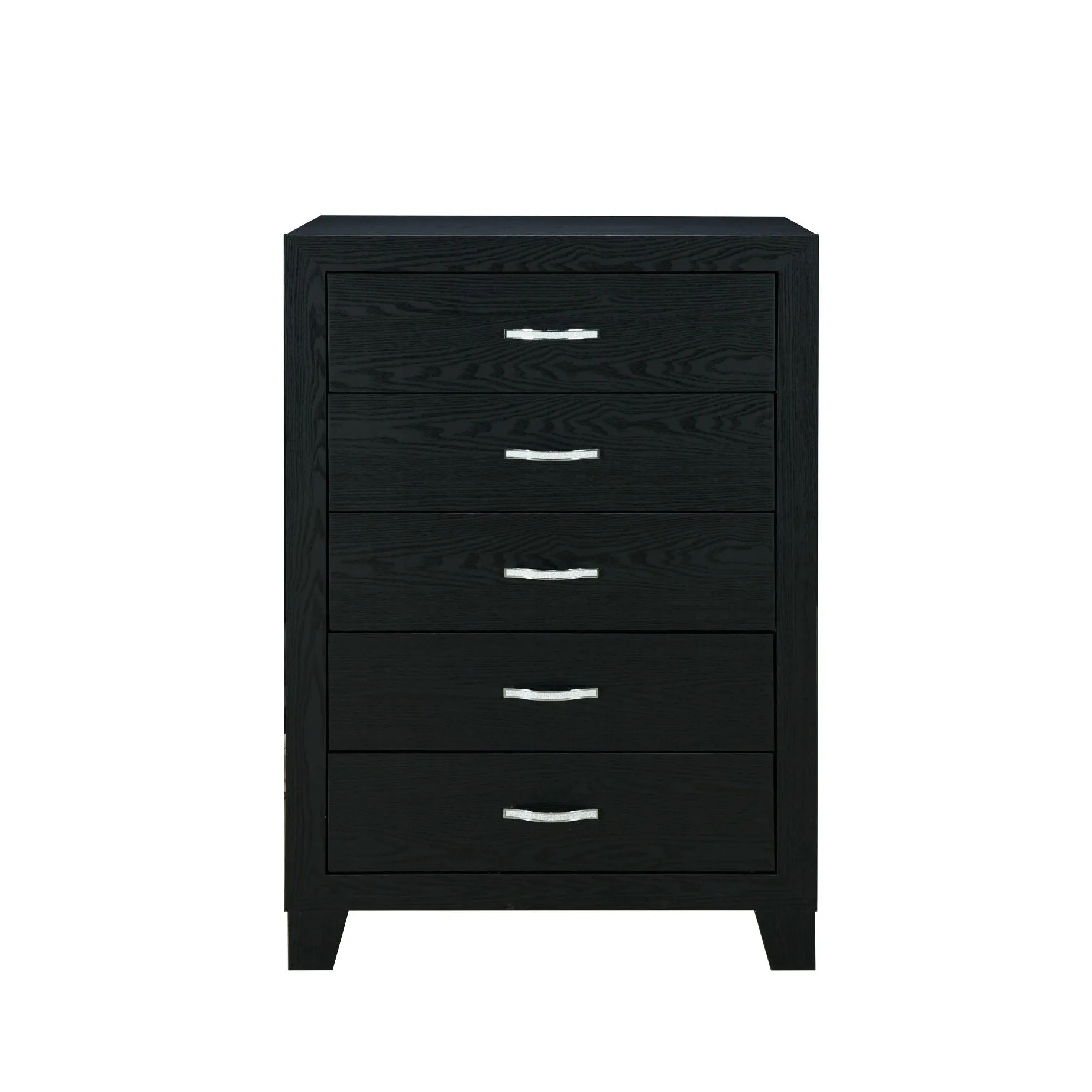 Carlos - 5 Pieces Queen Bedroom Set, Modern Design - Black by Couch.com