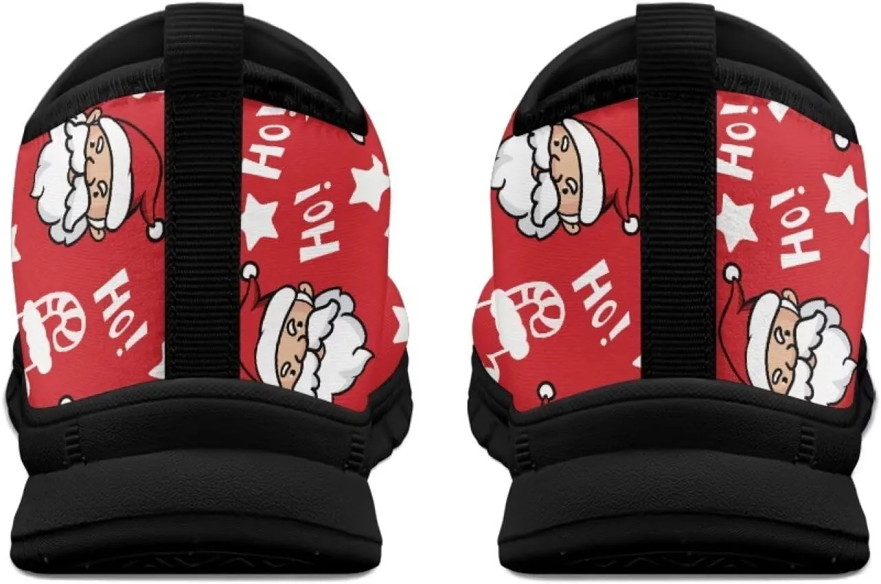 Christmas Sneakers for Women Casual Slip On Cozy Low Top Sneakers Lightweight Non-Slip Holiday Walking Shoes for Teen Girls US 5.5-11.5