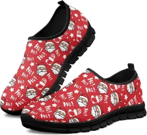 Christmas Sneakers for Women Casual Slip On Cozy Low Top Sneakers Lightweight Non-Slip Holiday Walking Shoes for Teen Girls US 5.5-11.5
