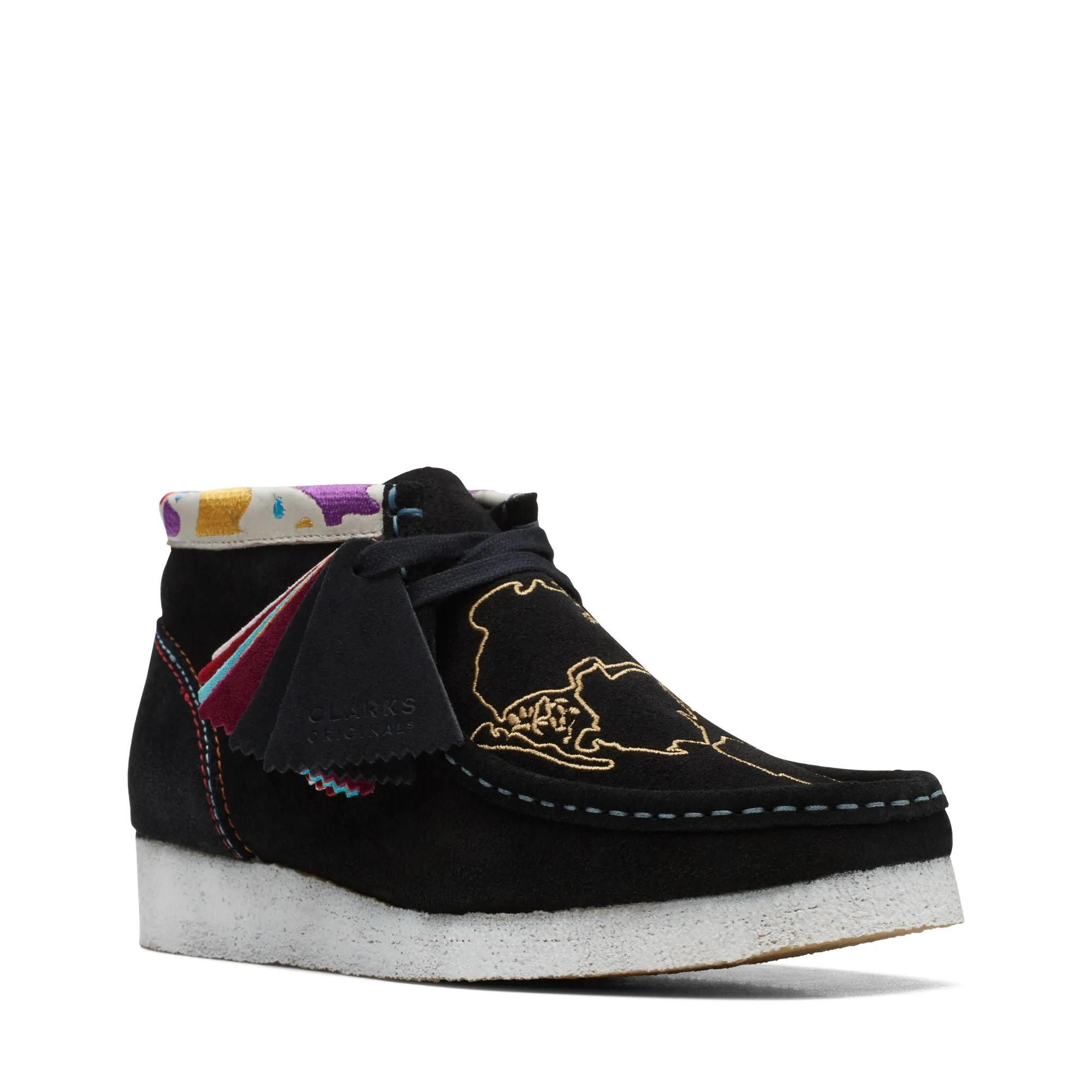 Clarks Originals Wallabee Boot Women’s Black Leather 26168582