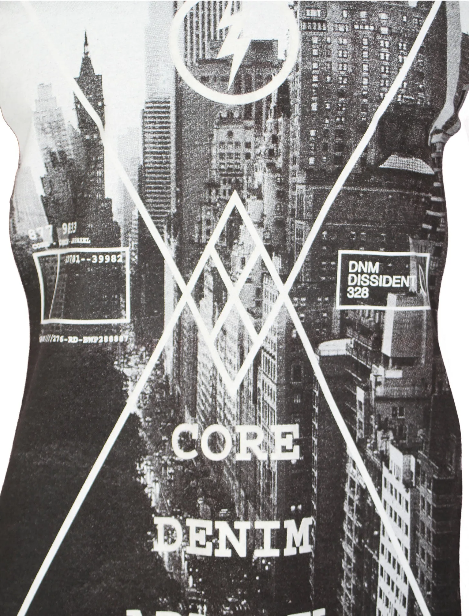 Crosser City Motif T-Shirt in White - Tokyo Laundry