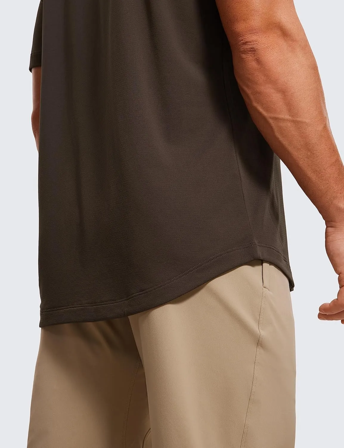 CRZ YOGA Lightweight Short Sleeve T-Shirt for Men Quick Dry Workout Running Athletic Tee Shirt Tops