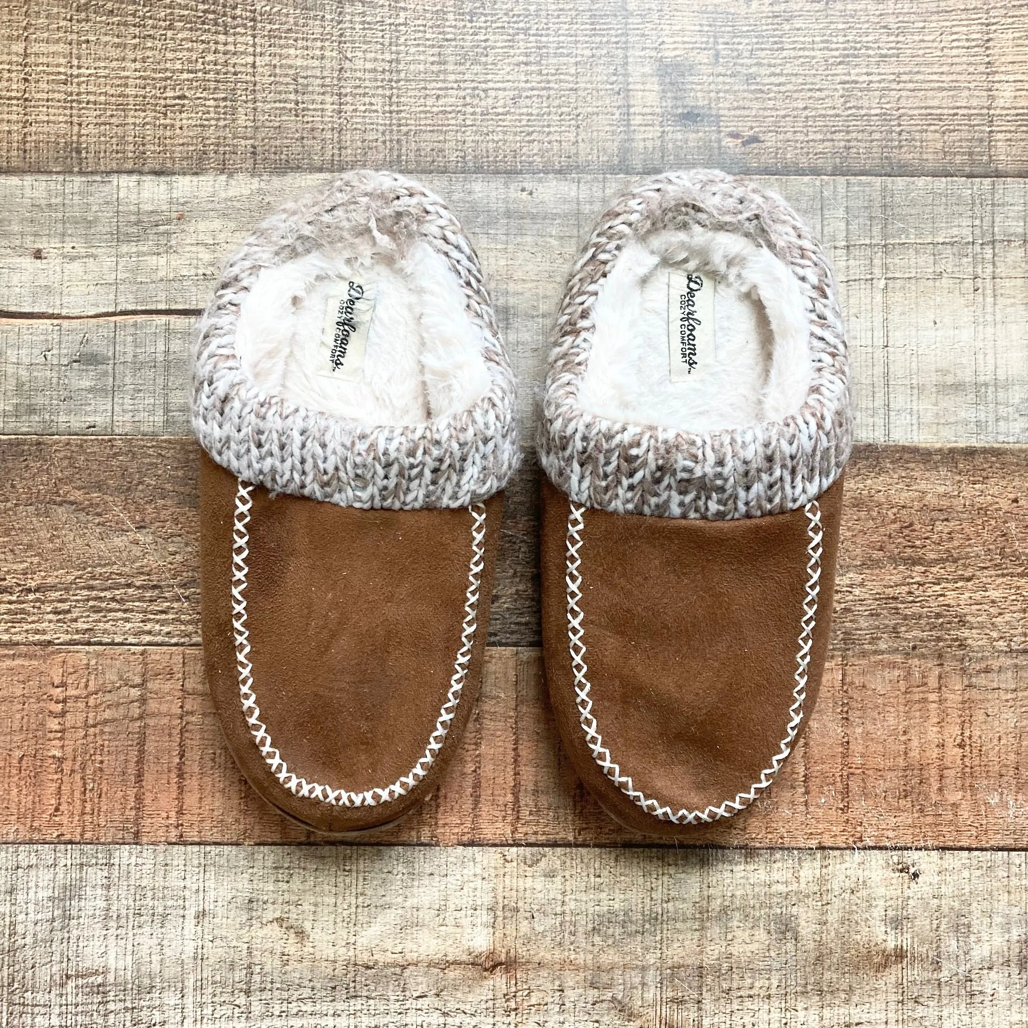Dearfoams Cozy Comfort Slippers- Size 7/8