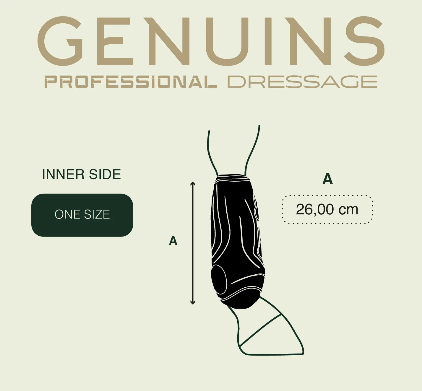 Gatusos Genuins Front Dressage Boots, Black