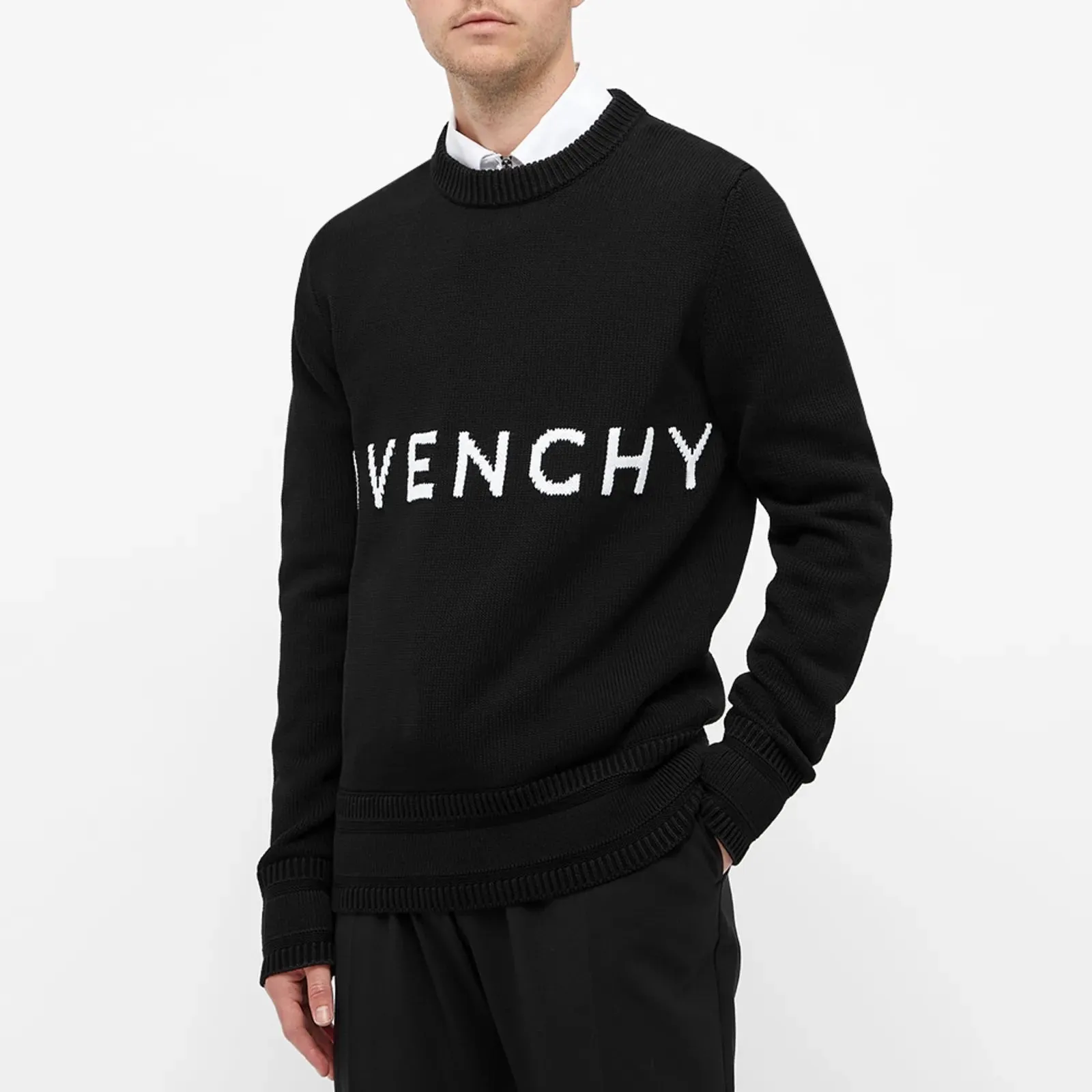 Givenchy 4G Logo Cotton Crew Knit Sweater