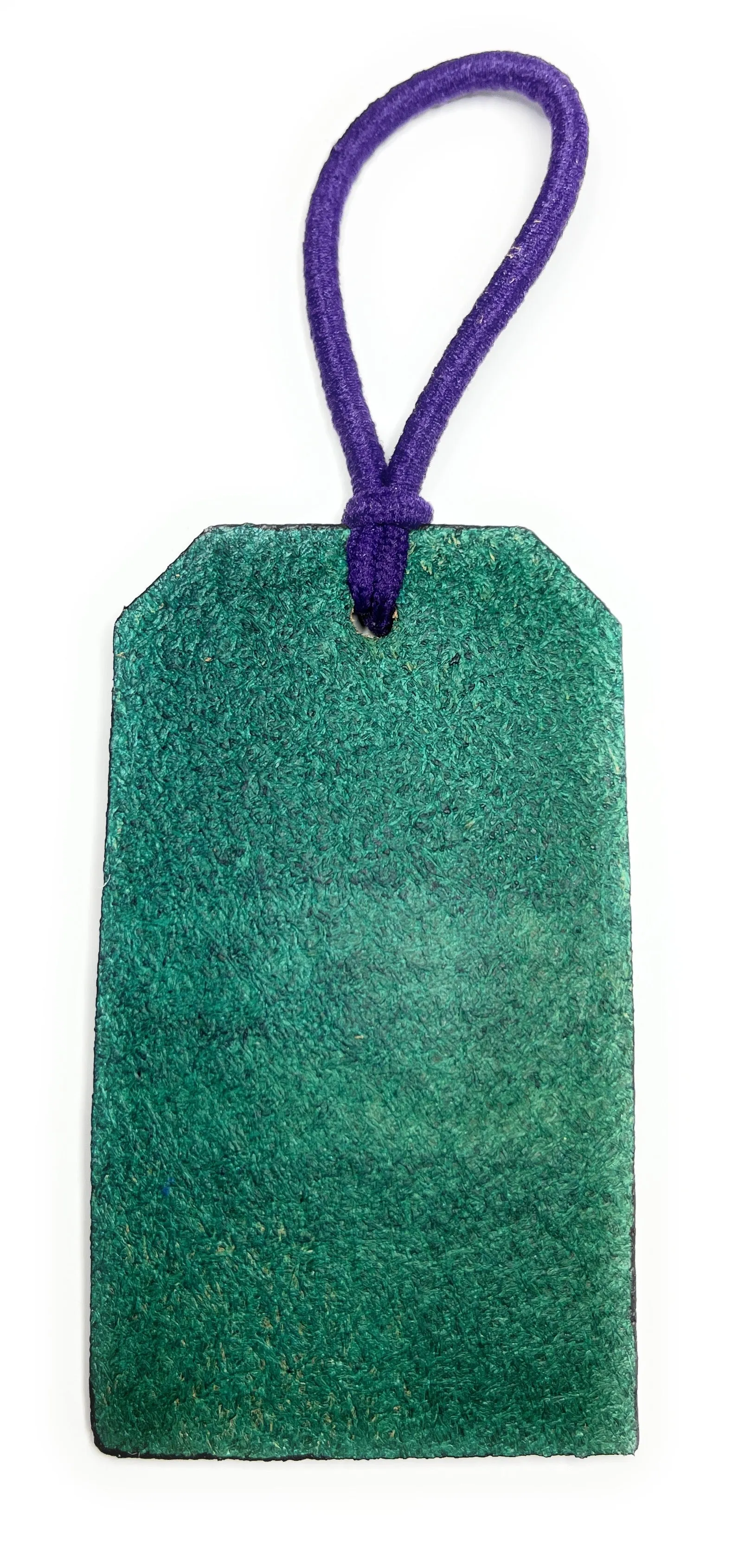 Green Leather Luggage Tag - Country from my Cowboy Boots to my Down Home Roots