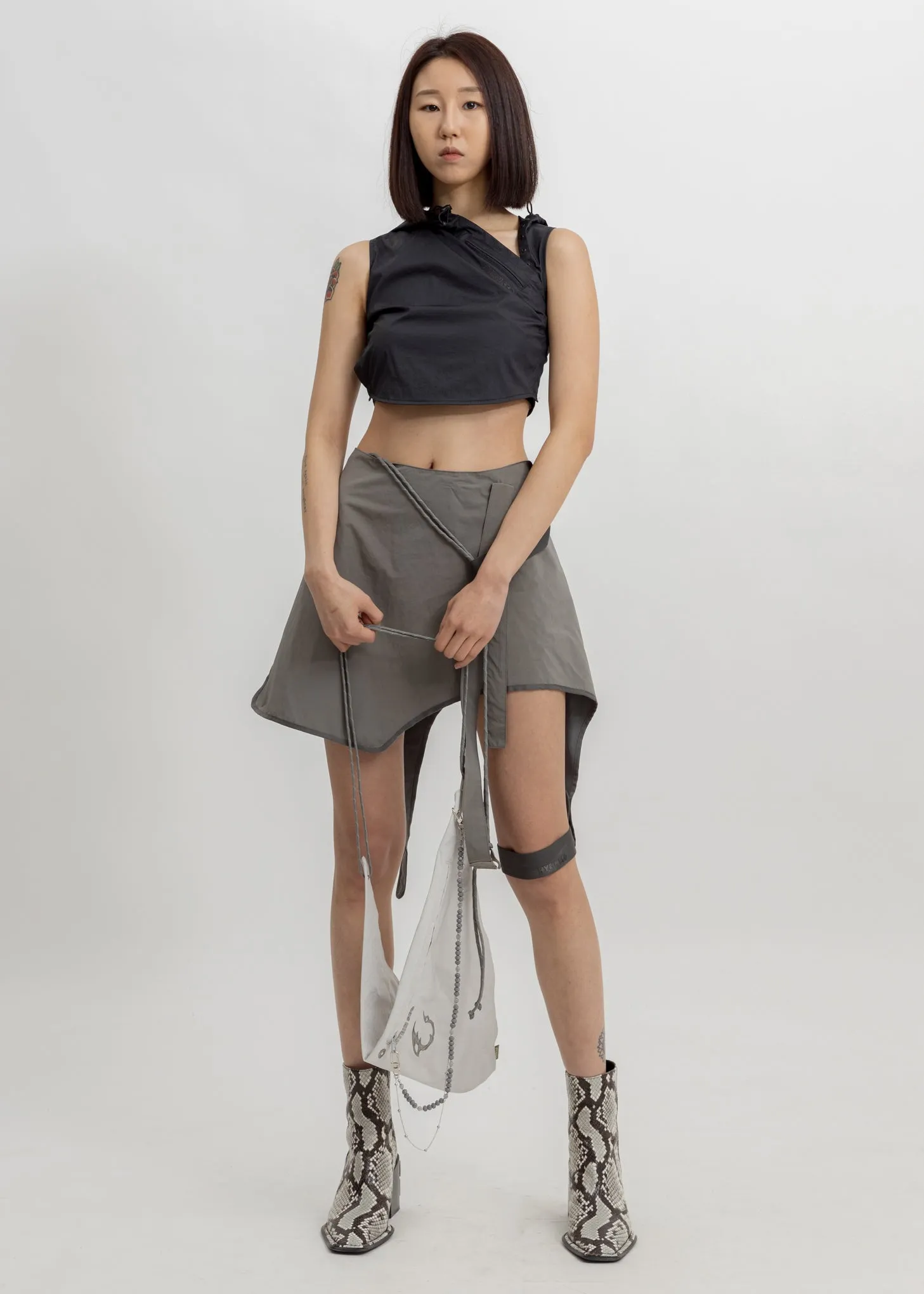 Grey Scarf Bag