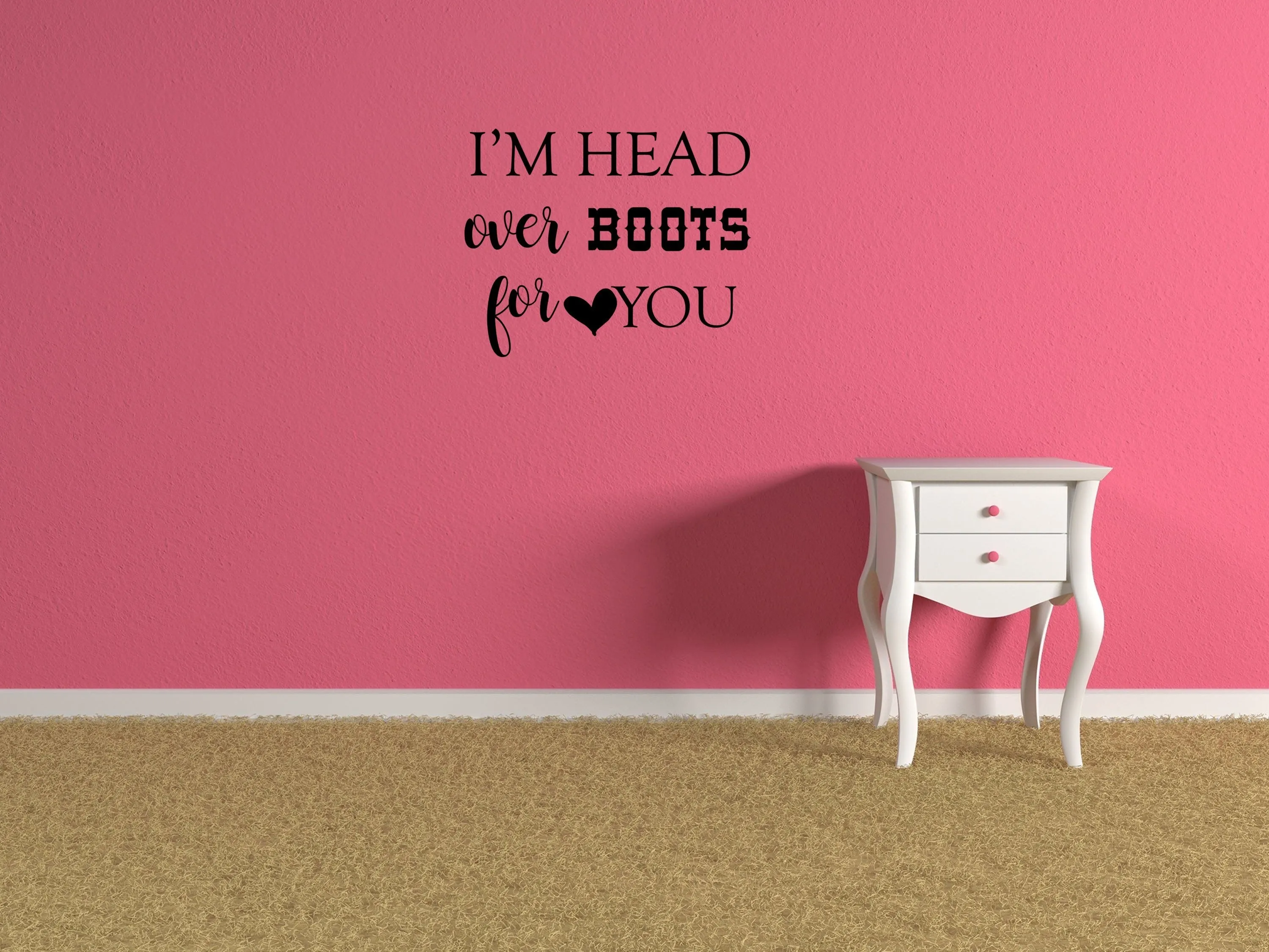 Head Over Boots Wall Decal