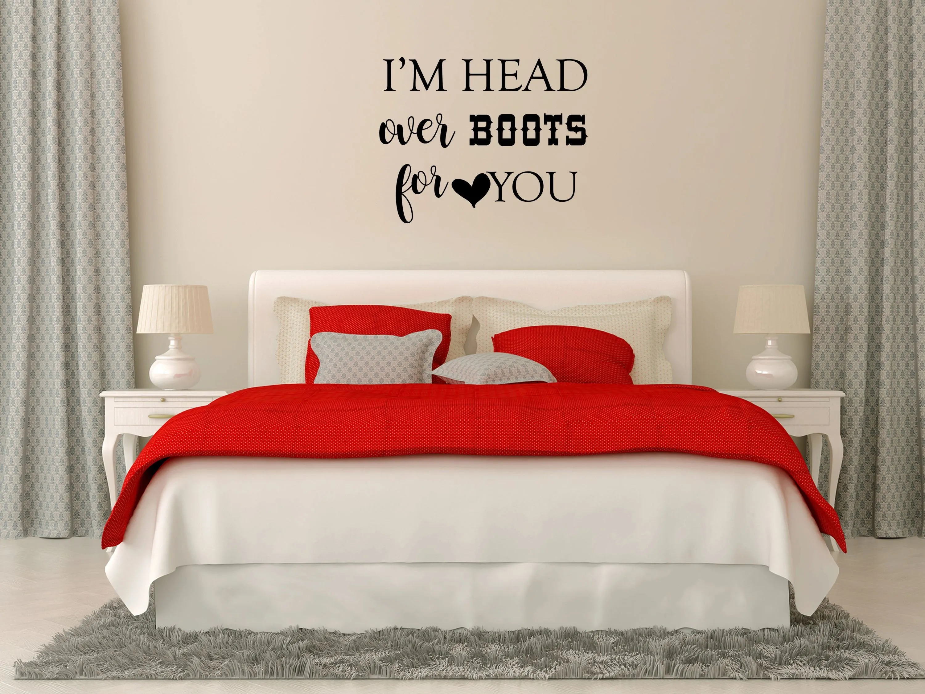 Head Over Boots Wall Decal