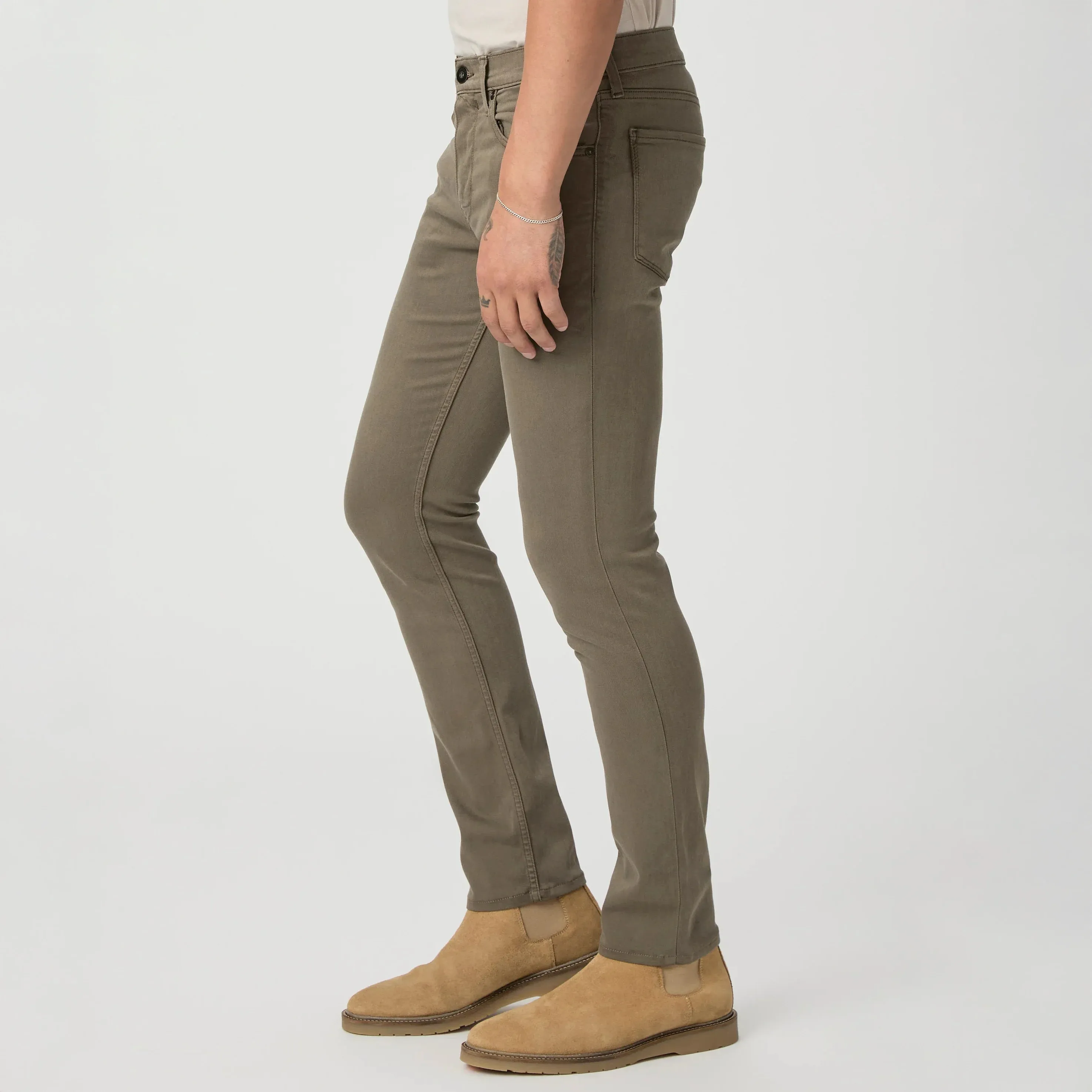 Lennox - Vintage Weathered Mushroom - Slim Fit Five Pocket Jean - PAIGE