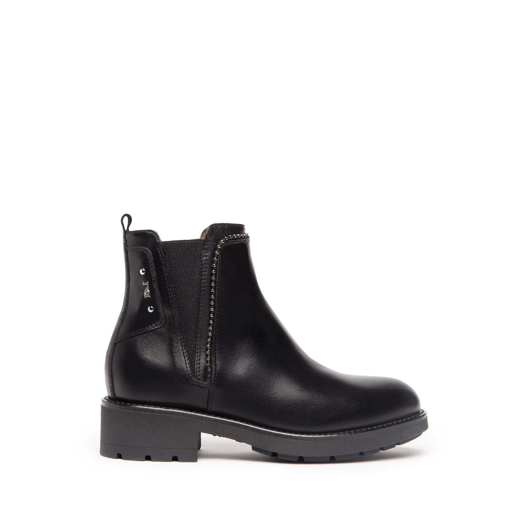 NEROGIARDINI WOMEN LEATHER CHELSEA BOOTS IN BLACK