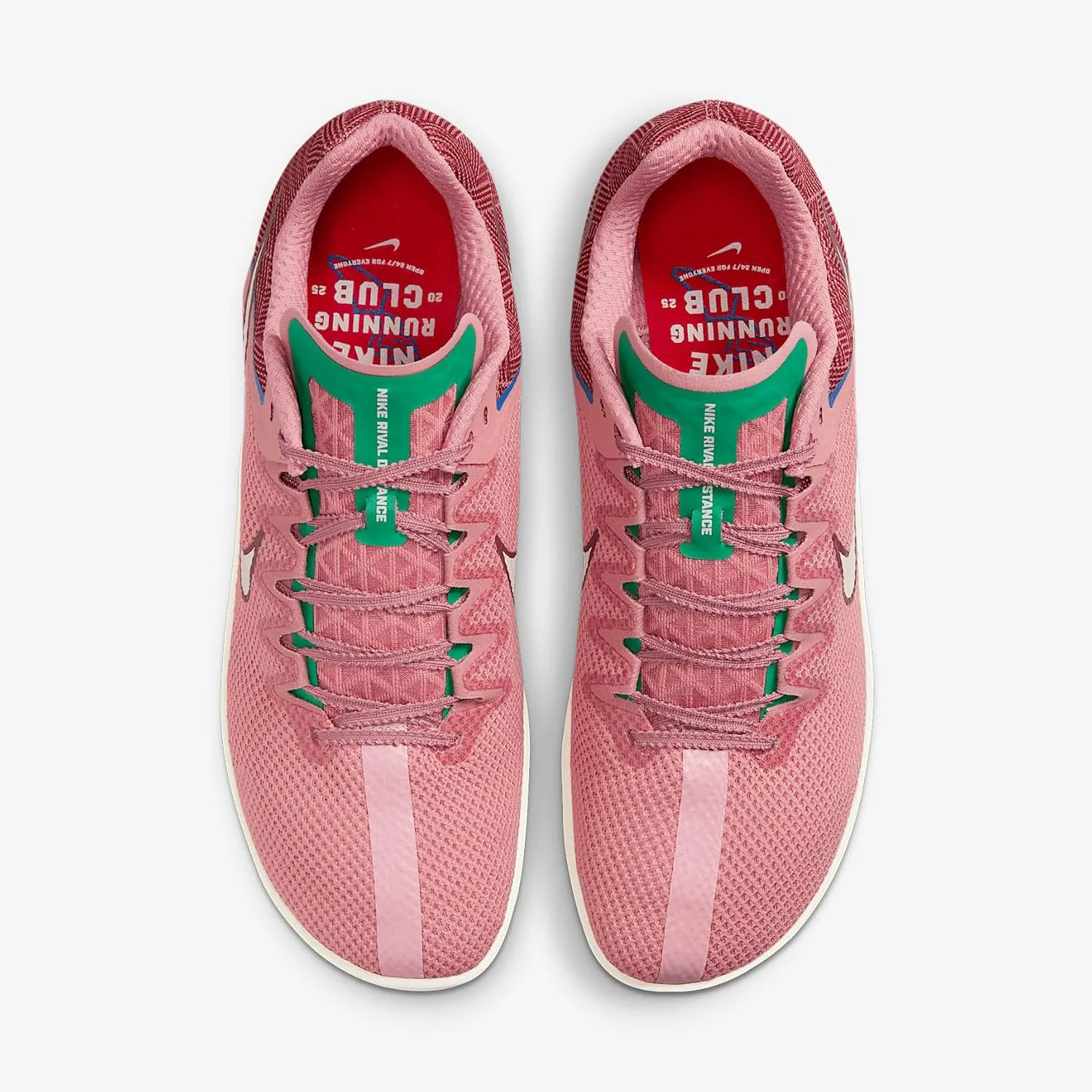 Nike Rival Distance Track & Field Distance Spikes (HQ3493-600, Red Stardust/Malachite/University Red/Pale Ivory)