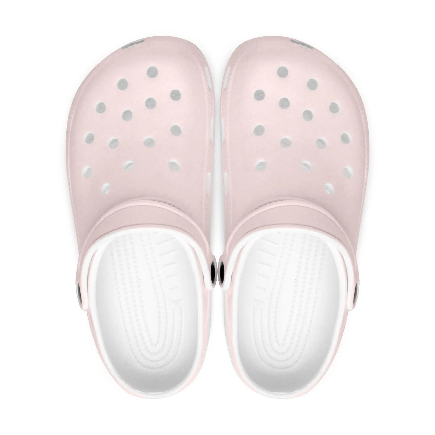 Pastel Pink Color Unisex Clogs, Best Solid Pastel Pink Color Unisex Classic Lightweight Best Sandals For Men or Women