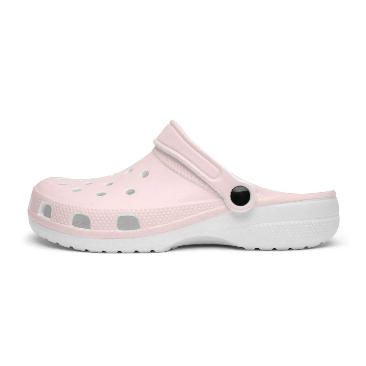 Pastel Pink Color Unisex Clogs, Best Solid Pastel Pink Color Unisex Classic Lightweight Best Sandals For Men or Women