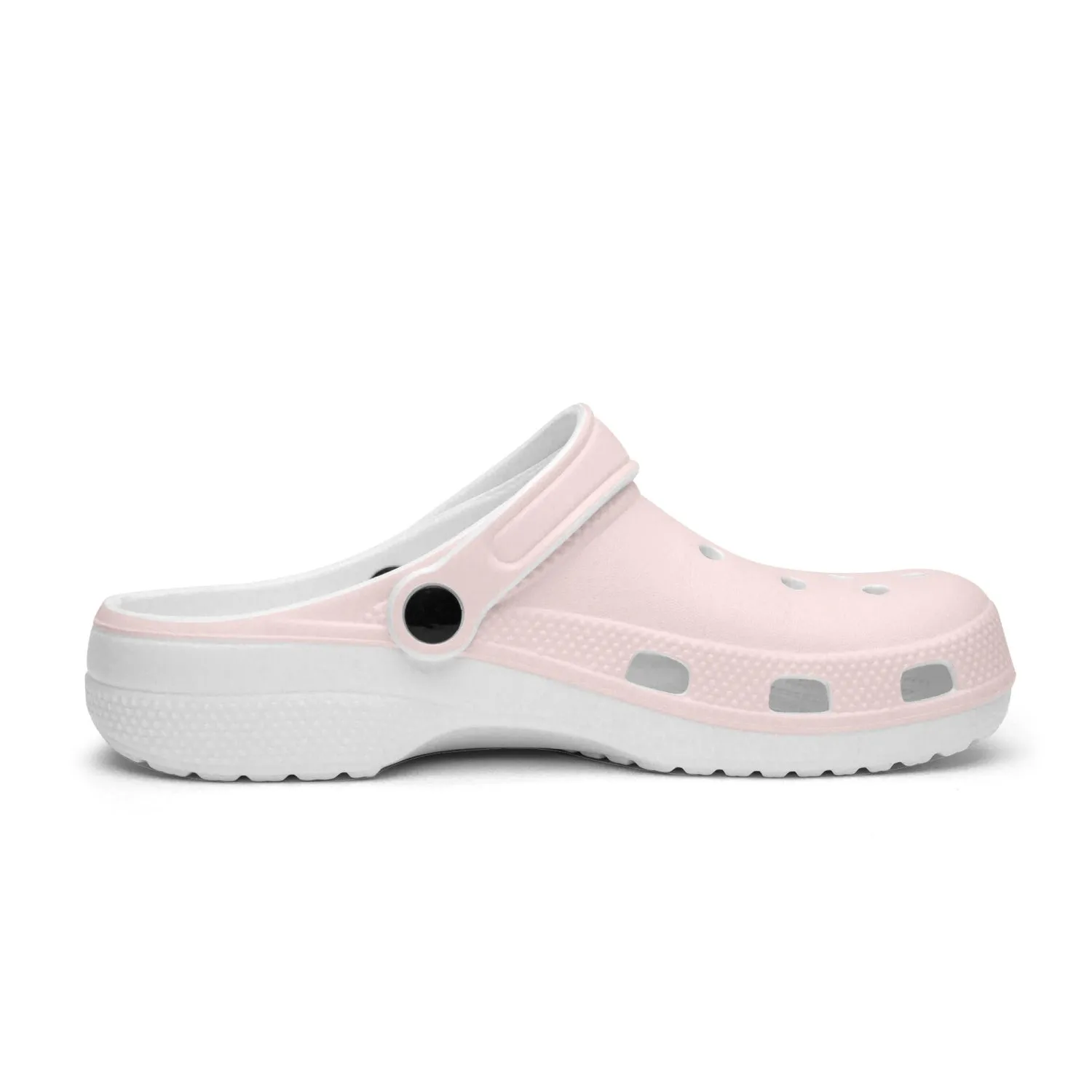 Pastel Pink Color Unisex Clogs, Best Solid Pastel Pink Color Unisex Classic Lightweight Best Sandals For Men or Women