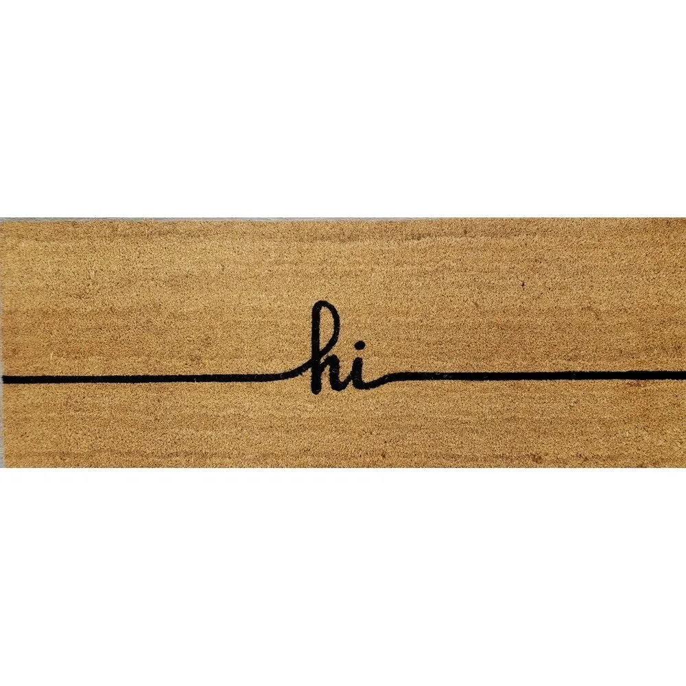 "Hi" Large Coir Double Door Mat