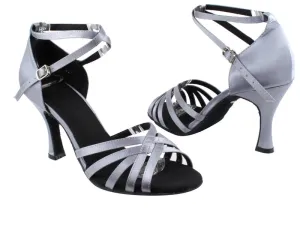 Sera Series Grey Satin Dance Sandals