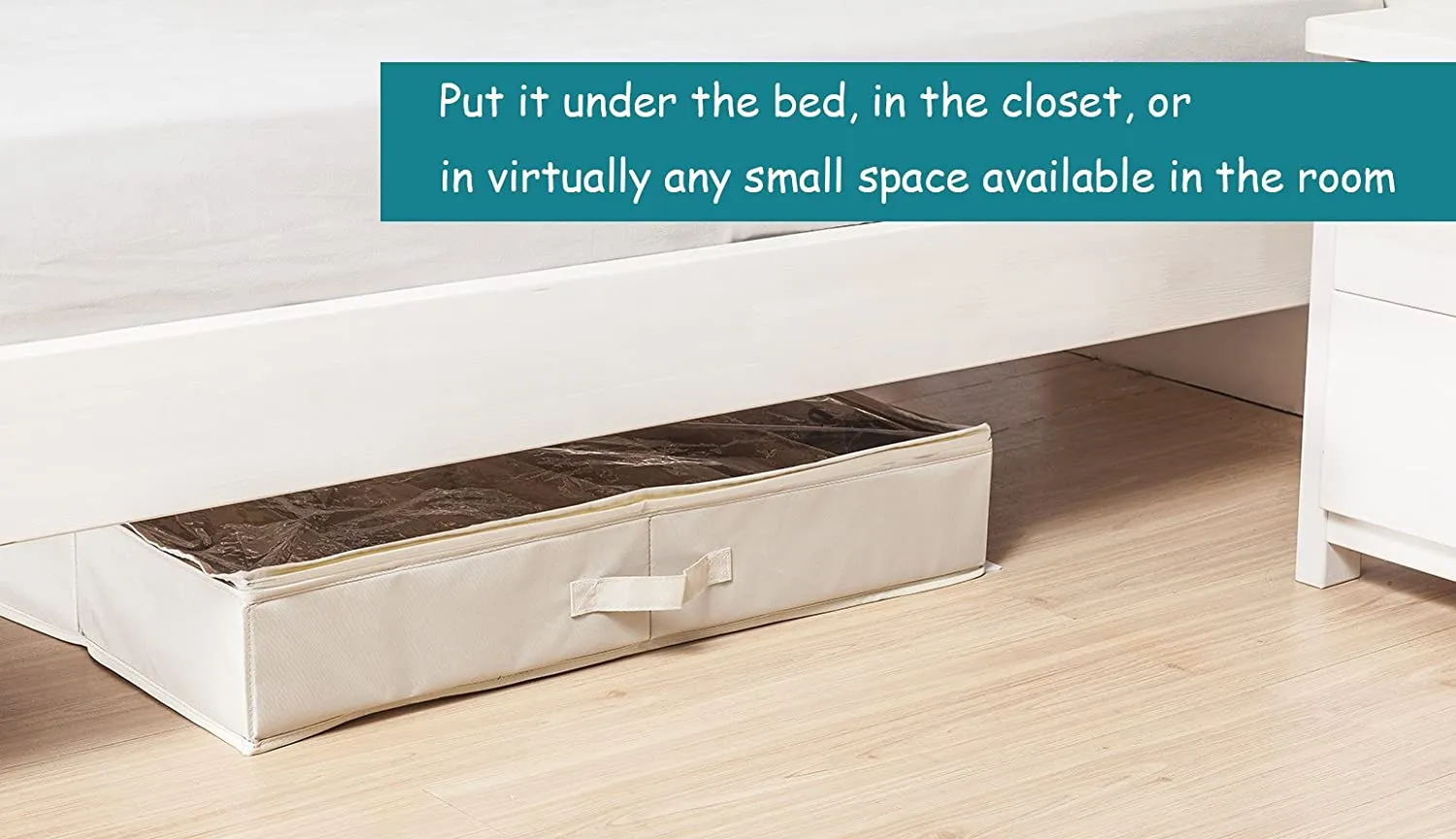 StorageManiac Large Underbed 12-Pair Shoe Organizer with Clear Cover for Storage Space Saver