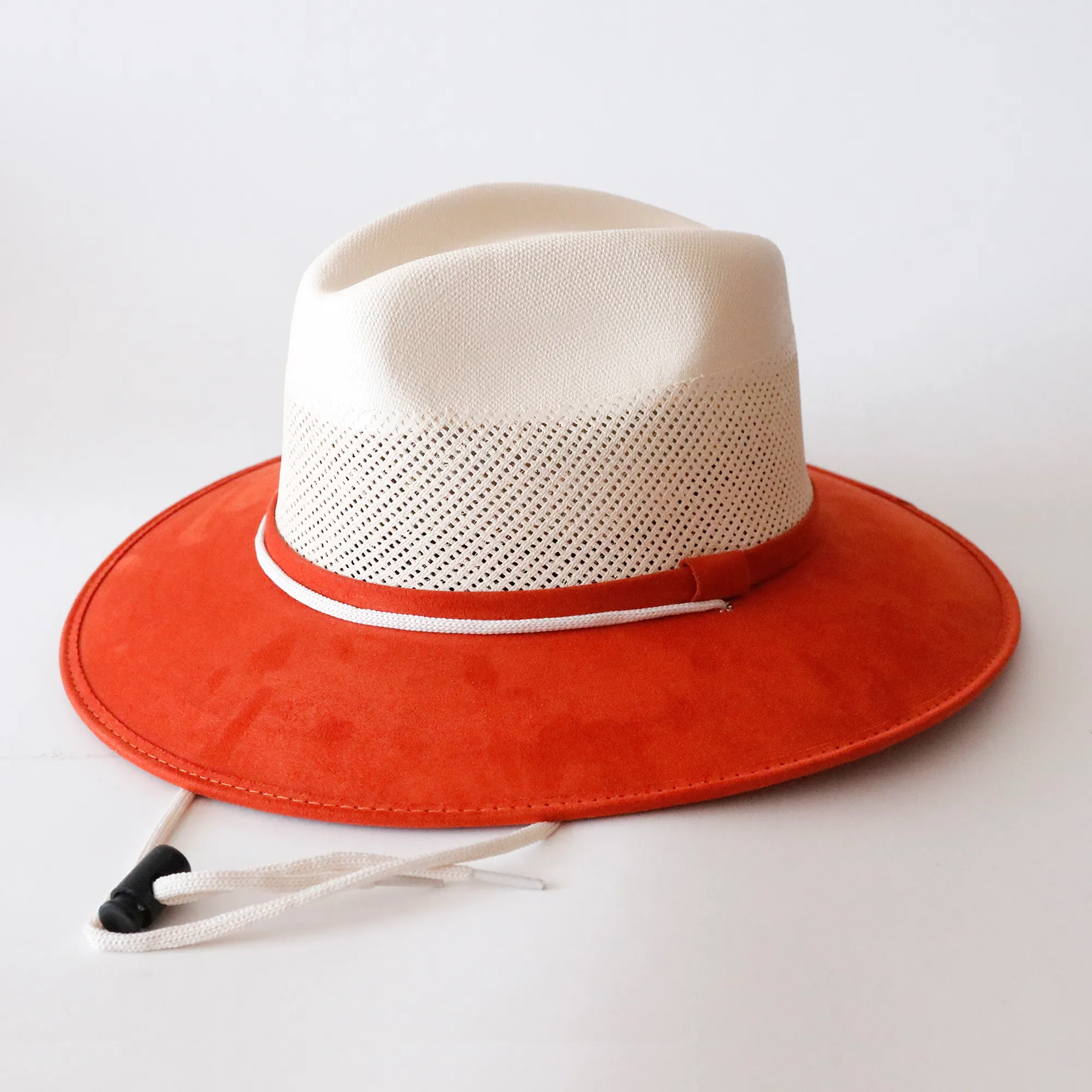 Suede Straw Hat