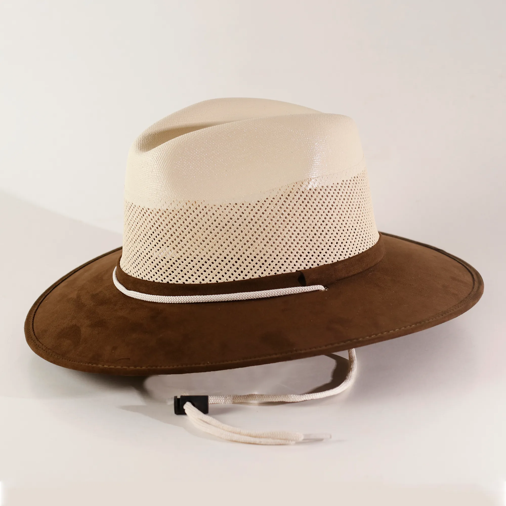 Suede Straw Hat