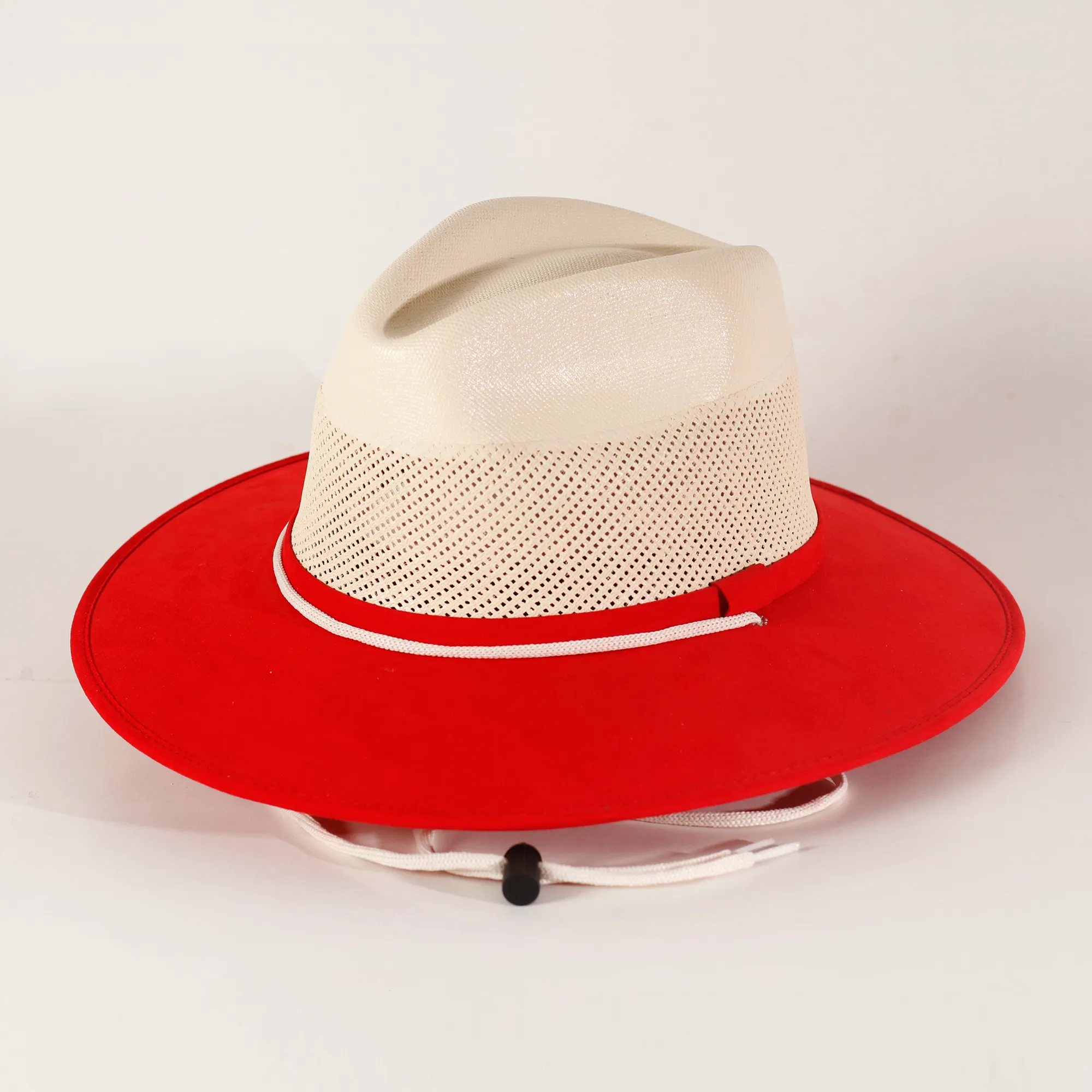 Suede Straw Hat