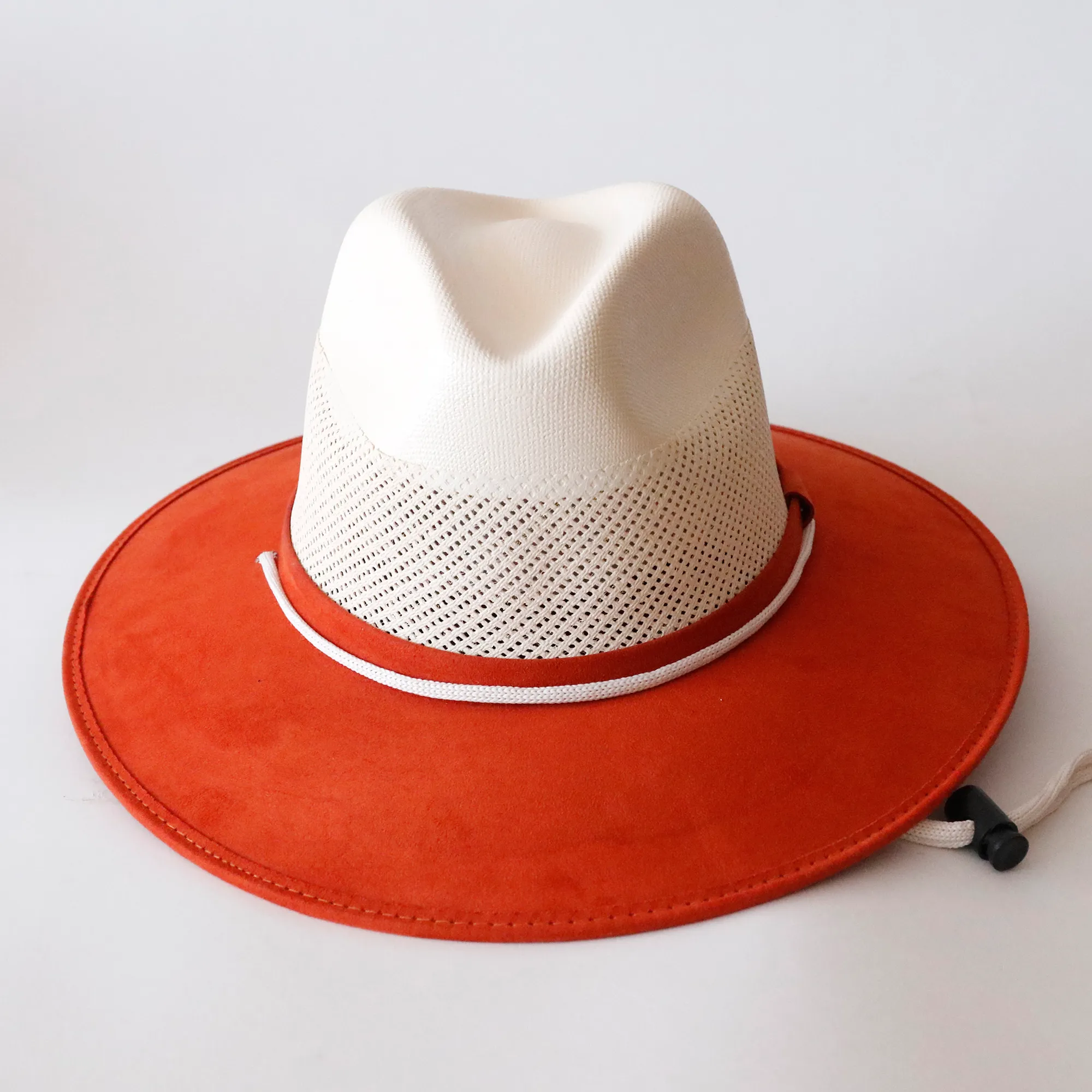 Suede Straw Hat