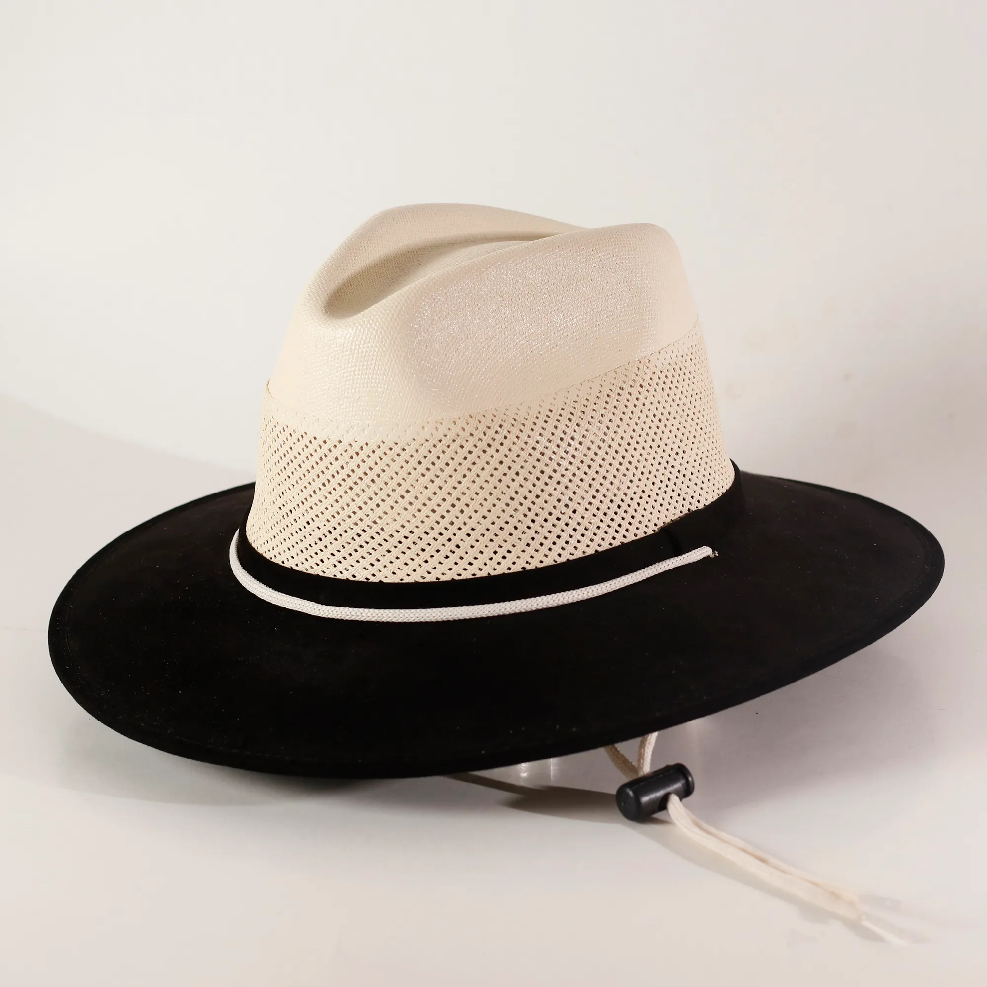 Suede Straw Hat