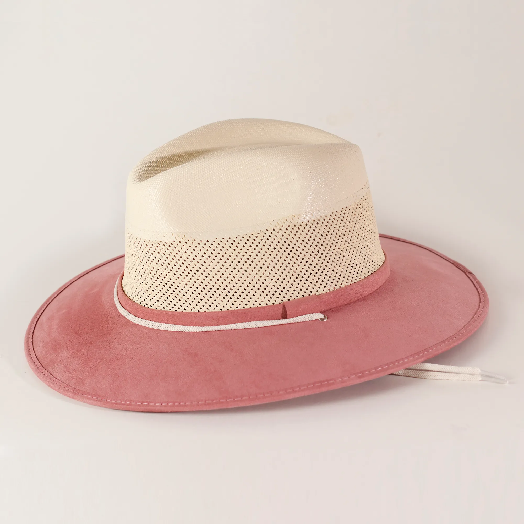 Suede Straw Hat