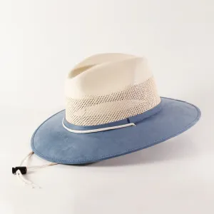 Suede Straw Hat
