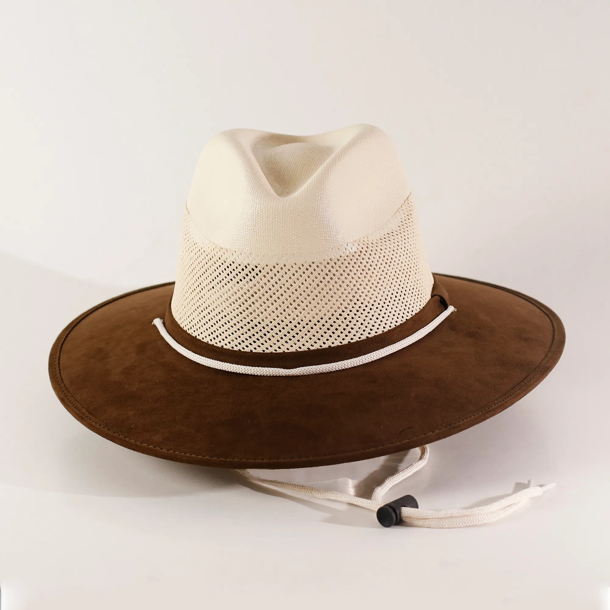 Suede Straw Hat