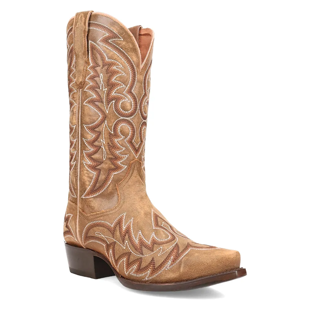 Triton Embroidered Snip Toe Pull On Cowboy Boots