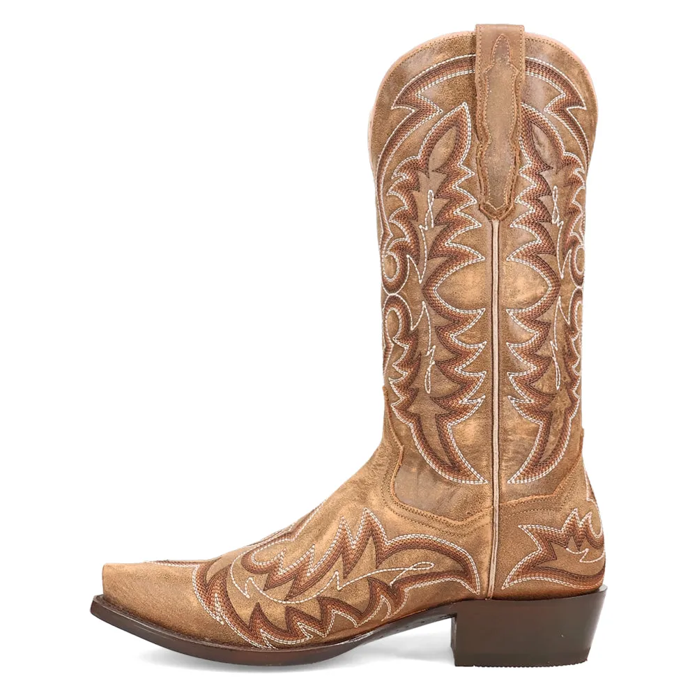 Triton Embroidered Snip Toe Pull On Cowboy Boots