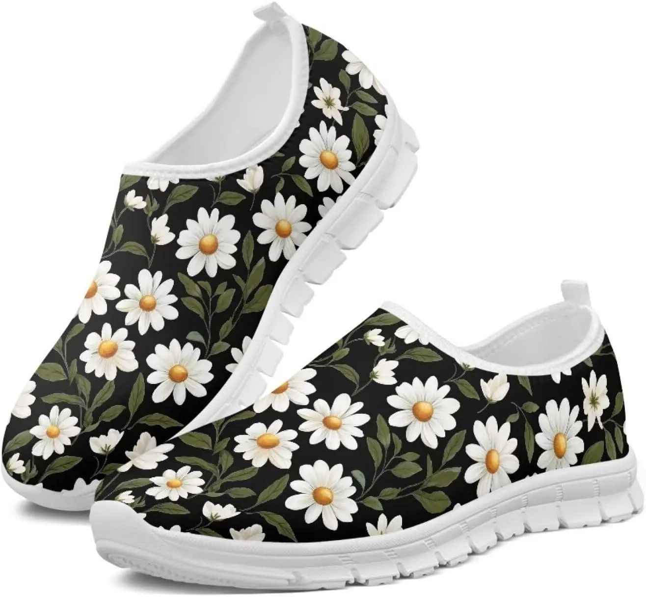 Women's Sneakers Casual Low-Top Slip-On Sport Sneakers Breathable Outdoor Comfortable Lightweight Walking Shoes for Teen Girls US 5.5-11.5