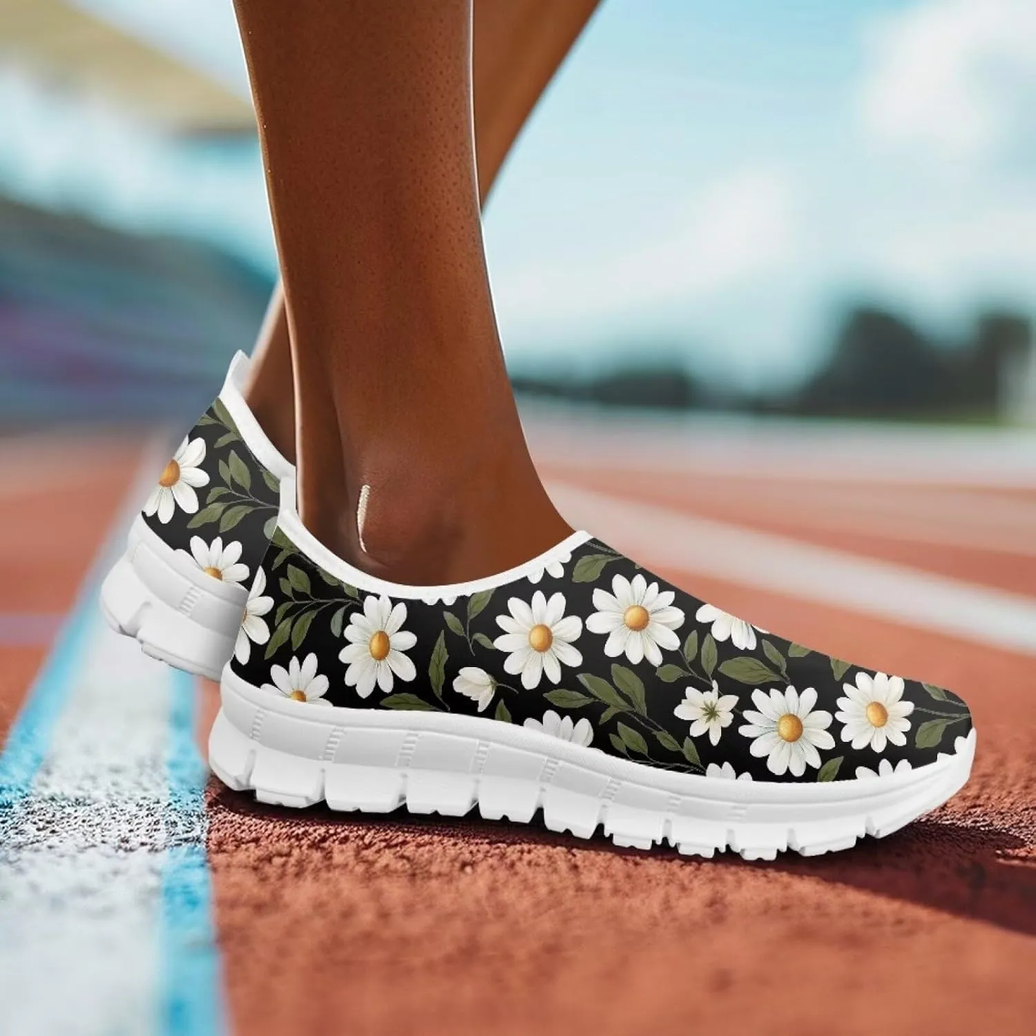 Women's Sneakers Casual Low-Top Slip-On Sport Sneakers Breathable Outdoor Comfortable Lightweight Walking Shoes for Teen Girls US 5.5-11.5