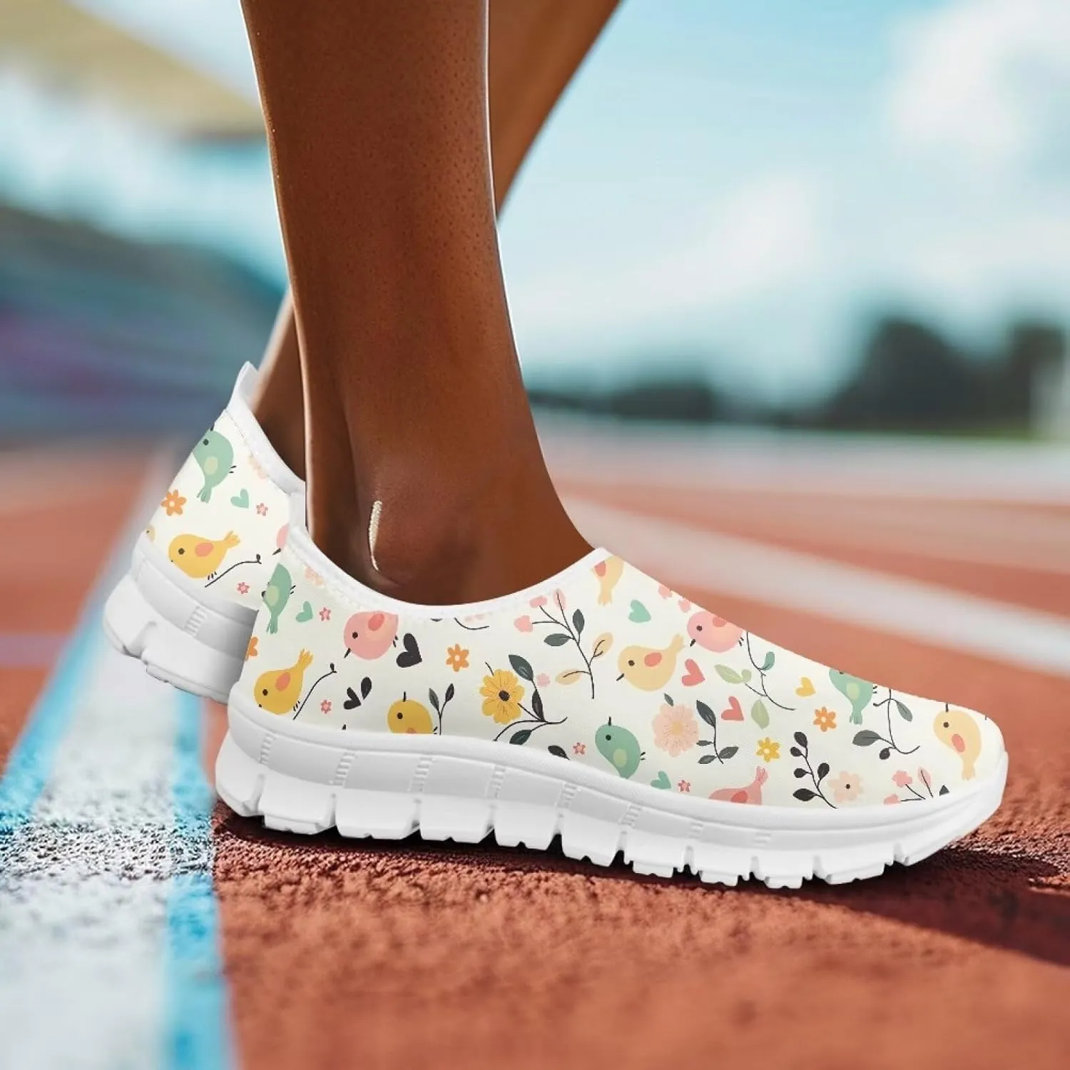 Women's Sneakers Casual Low-Top Slip-On Sport Sneakers Breathable Outdoor Comfortable Lightweight Walking Shoes for Teen Girls US 5.5-11.5