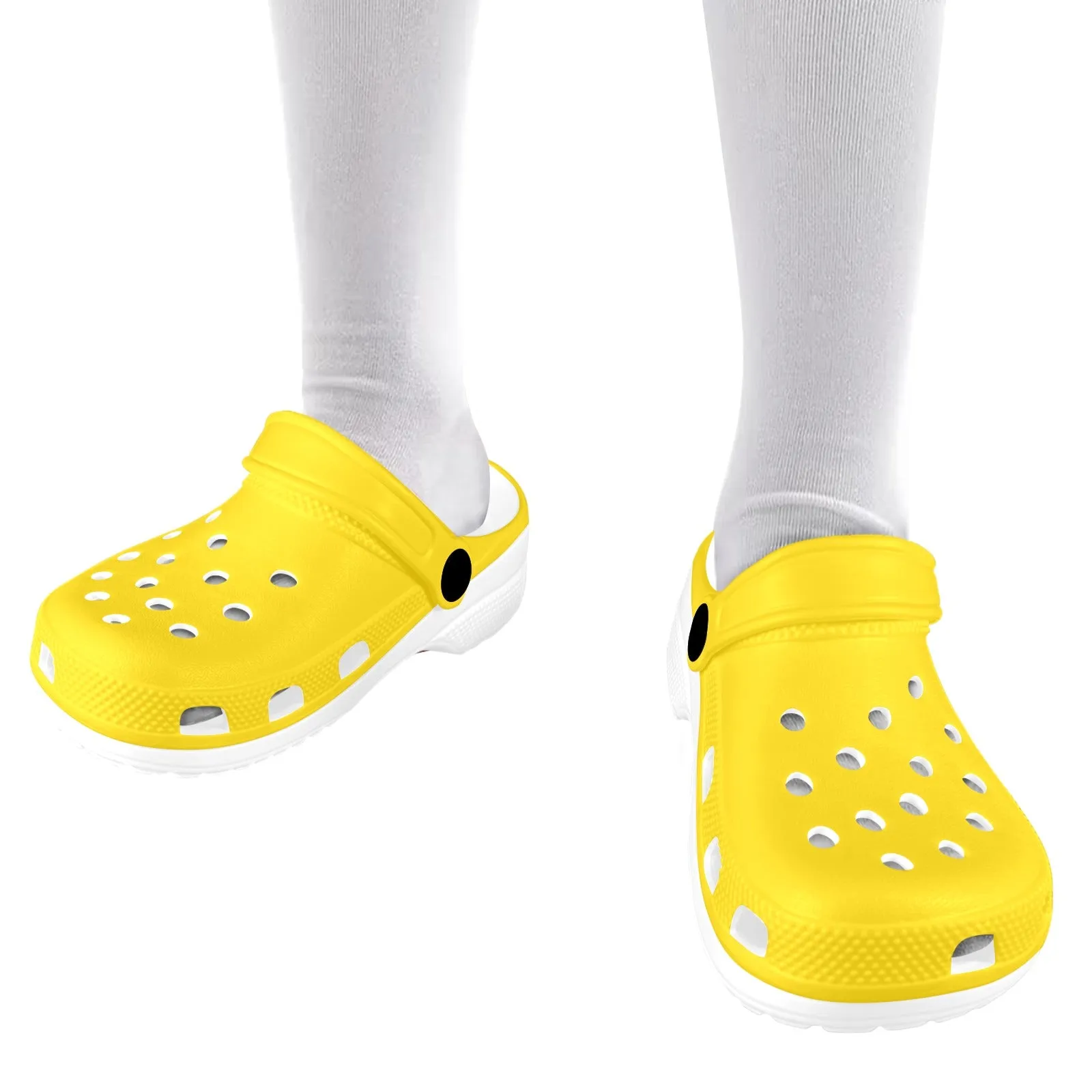 yellow print 2 Custom Print Foam Clogs for Kids