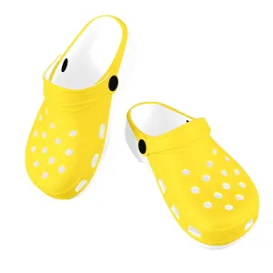yellow print 2 Custom Print Foam Clogs for Kids