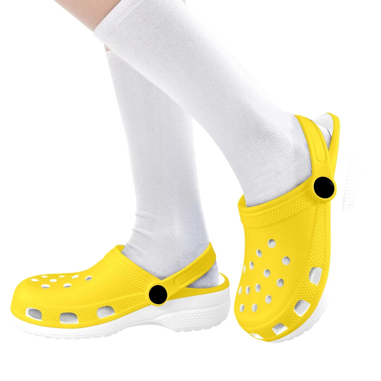 yellow print 2 Custom Print Foam Clogs for Kids